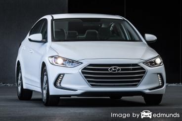 Insurance rates Hyundai Elantra in Portland